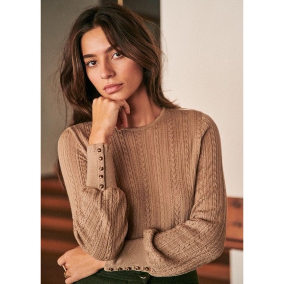Sezane Ornella Jumper XS Hazelnut - Wool Sweater - Picture 12 of 14